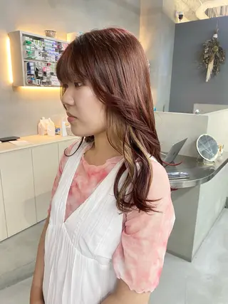 セミロング カラー 前橋 姫奈のヘアスタイル