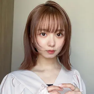 ミディアム カラー モテ髪×トレンド💕 小顔レイヤー 金井のヘアスタイル