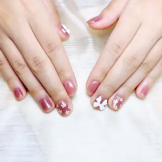 ネイル H3 Nail Tsuki🦋💙のネイルデザイン