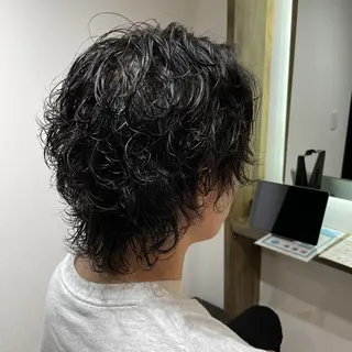 ミディアム パーマ メンズ パーマPrivate SalonNoa名駅のヘアスタイル