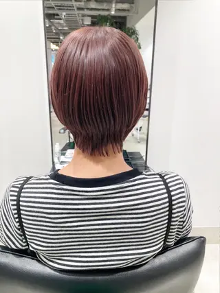 ショート カラー スキバサミを使わない カット🌼唯🌼のヘアスタイル