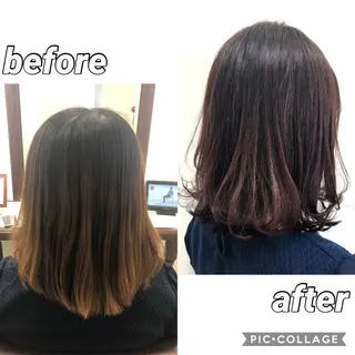 ミディアム カラー 🫧髪質改善×艶髪 🫧根本泰成🫧のヘアスタイル