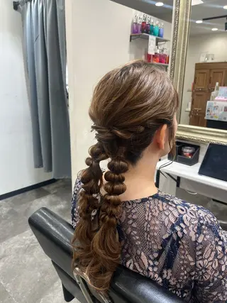 ロング ヘアアレンジ 籾木 美優のヘアスタイル