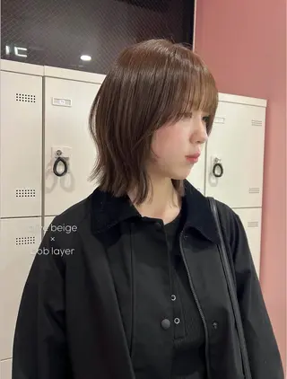 ミディアム 透明感ベージュ 🎀Sayaka🎀のヘアスタイル
