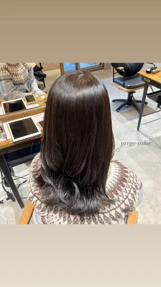 カラー 𝒎𝒐𝒆🩰 名駅/ヘアメ/暖色♡のヘアスタイル