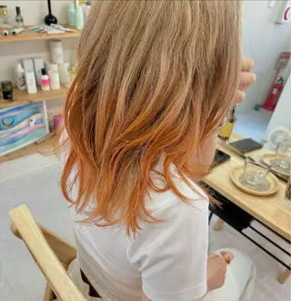 セミロング カラー 大阪ヴィーガンサロン KANAKOのヘアスタイル