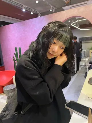 カラー レイヤーカット🍏 オリーブ/ののかのヘアスタイル