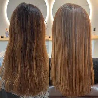 ロング カラー ヘアアレンジ キッズ 横浜関内髪質改善 re:Magoのヘアスタイル