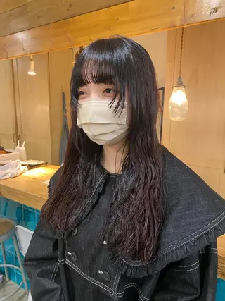ロング カラー パーマ 竹内 柚子のヘアスタイル