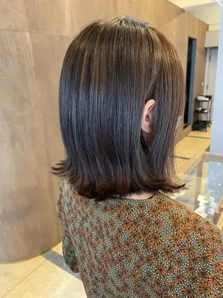 ミディアム カラー 【髪質改善】【美髪】 【ツヤ髪】ほしのちりのヘアスタイル