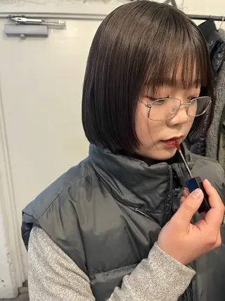 ショート カラー パーマ ヘアアレンジ ✴︎UNU ✴︎モエカのヘアスタイル