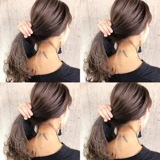 セミロング カラー パーマ ヘアアレンジ メンズ キッズ ネイル マツエク・マツパ 韓国風×透明感カラー 髪質改善オタベシンヤのヘアスタイル
