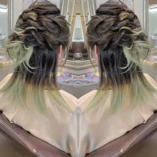 ミディアム カラー grand juteのヘアスタイル