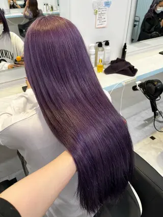 セミロング ブリーチカラー 🩵MIZUKIのヘアスタイル