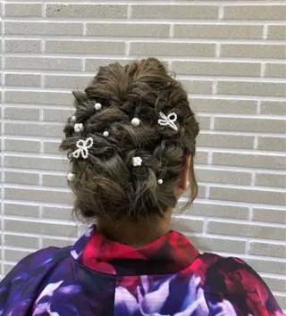 ミディアム ヘアアレンジ 山北 咲子のヘアスタイル