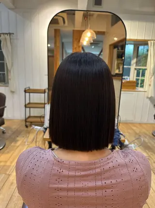 ショート 縮毛矯正・透明感 カラー💙acoのヘアスタイル