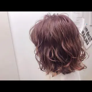 ミディアム カラー パーマ ヘアアレンジ メンズ 【mokuオーナー】 ちはるのヘアスタイル