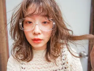 セミロング カラー パーマ ヘアアレンジ newi grande 横浜店のヘアスタイル