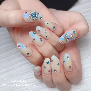 ミディアム ネイル 👑enen style👑のネイルデザイン