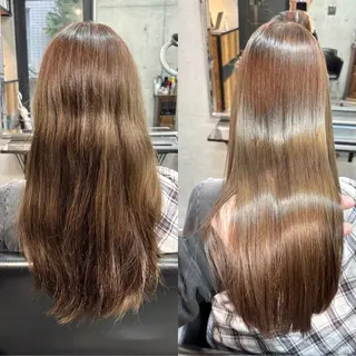 セミロング カラー パーマ ショートボブ髪質改善 縮毛矯正のプロ山道潤のヘアスタイル