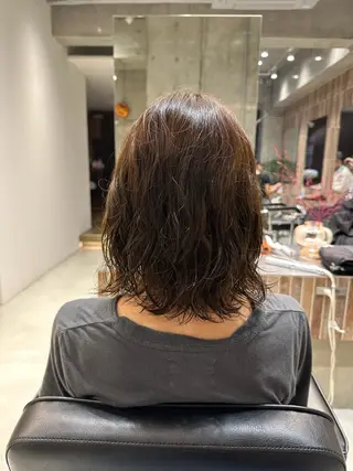 ミディアム パーマ 横浜/メンズ特化/ Farbe/田中颯斗のヘアスタイル