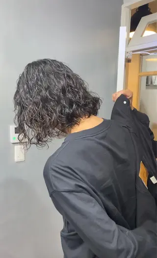 ミディアム パーマ 低ダメージパーマ ケアパーマ/武田明大のヘアスタイル