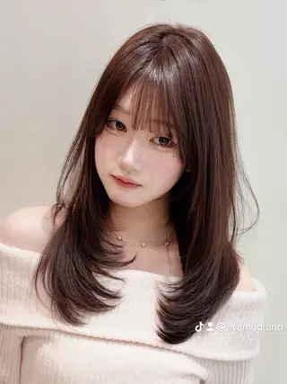 セミロング 🌼アユム/レイヤー ハッシュカット🌼のヘアスタイル