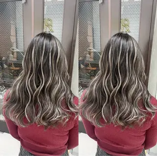 ロング カラー フェード・メッシュ ハイトーン/fumaのヘアスタイル