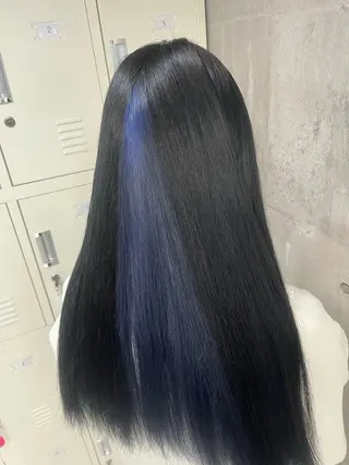 ロング カラー メンズ ☁️かずき☁️青.紫 推し活カラー💫のヘアスタイル