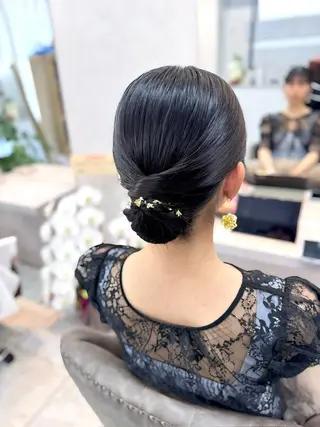 ミディアム ヘアアレンジ 伊藤 栄子のヘアスタイル