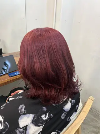 セミロング カラー ヘアアレンジ hazuki🐈⬛ 透明感カラーのヘアスタイル