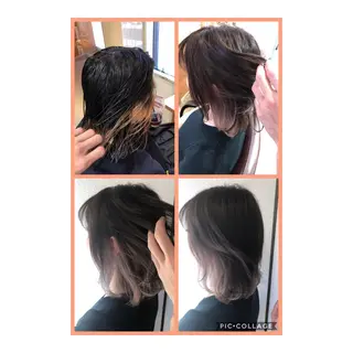 ミディアム カラー 100%髪質改善特化 TRUNSのヘアスタイル