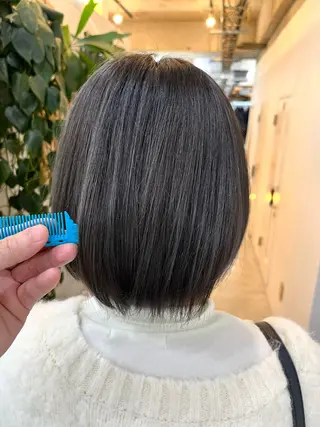 ショート カラー ブリーチ有無Wカラー メンズパーマ大成のヘアスタイル