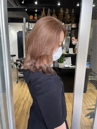 ミディアム カラー ARCANAブリーチ ダブルカラー🌟原宿のヘアスタイル