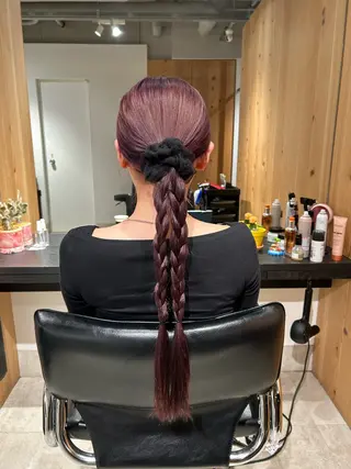 ロング カラー スキバサミを使わない カット🌼唯🌼のヘアスタイル
