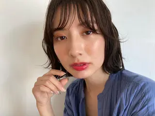 ミディアム パーマ ヘアアレンジ オリーブ透明感カラー 表参道/MIKUのヘアスタイル
