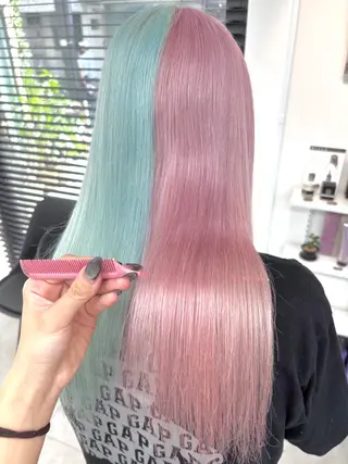 ロング カラー ハイトーンカラー 🦋yuri🦋のヘアスタイル