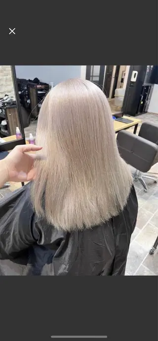 ミディアム カラー ヘアカラー&縮毛矯正 STAR☆RIVERのヘアスタイル