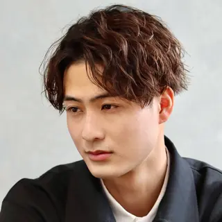 ショート パーマ メンズ runsuns所属・稲村侑斗朝セット1分 メンズパーマのヘアスタイル