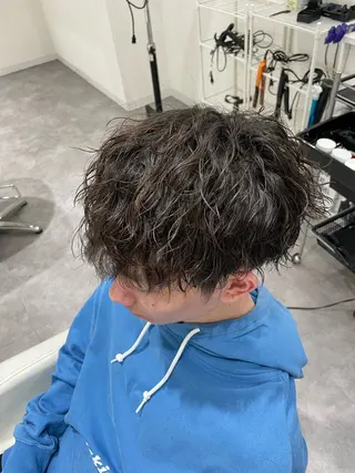 ミディアム パーマ 岐阜No.1メンズ 美容師／村上達紀のヘアスタイル