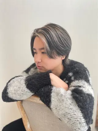 ミディアム センターパート/ ニュアンスパーマ正樹のヘアスタイル