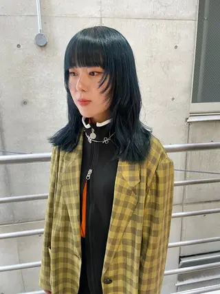 ミディアム カラー satsuki 暖色・ブラウンカラーのヘアスタイル