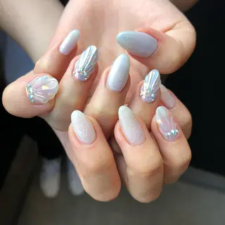 ロング カラー ヘアアレンジ キッズ ネイル マツエク・マツパ 福田 加奈のネイルデザイン