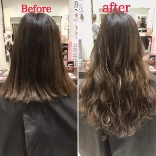 ロング ブリーチカラー☆ 再生トリートメントのヘアスタイル