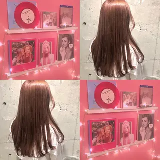 ロング カラー レイヤーカット 韓国ヘアayameのヘアスタイル