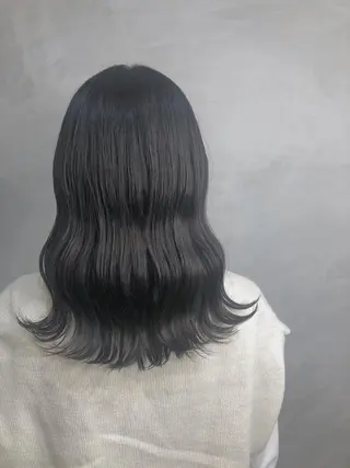 セミロング カラー マンツーマン／韓国 ヘア‎Amiのヘアスタイル