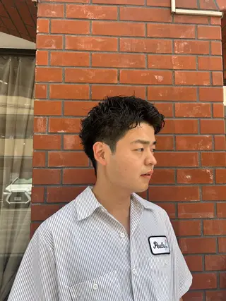 ショート パーマ メンズ 保坂 駿太郎のヘアスタイル