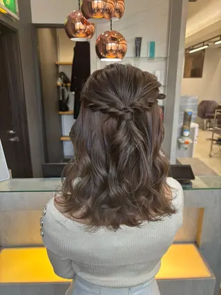 ブリーチなしWカラー ヘアセット菜希のヘアスタイル