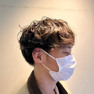 パーマ メンズ 河田 日和のヘアスタイル