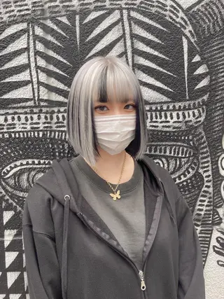 ショート カラー ヘアアレンジ 🌈派手髪エクステ ブレイズ🌈ひろとのヘアスタイル